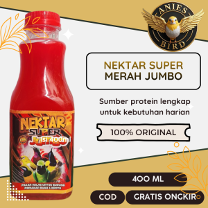 Super Nektar Jumbo 400ml Pakan Burung Buah Vitamin Burung Gacor Kolibri Pleci Sogon Protein Lengkap