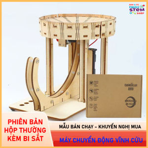 [Hộp quà tặng] Đồ chơi Máy chuyển động vĩnh cửu. Mô hình lắp ráp chạy động cơ phiên bản gỗ diy. Quà tặng sinh nhật stem