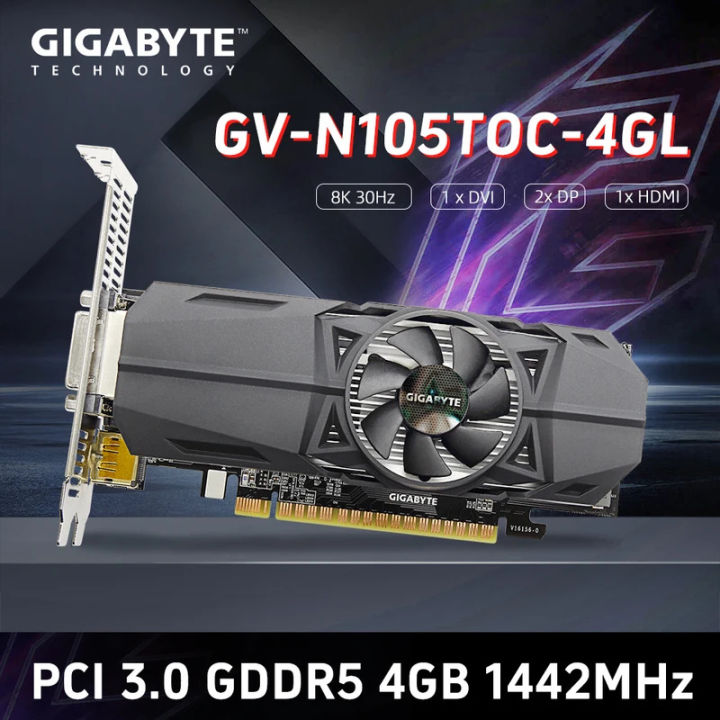 GIGABYTE GeForce GTX 1050Ti OC Low Profile 4G Video Card