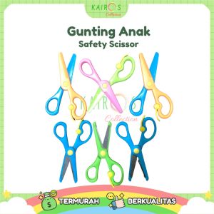 Gunting Kertas Anak Safety Scissors & Gunting Plastik Warna Warni