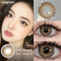 Magister คอนแทคเลนส์, คอนแทคเลนส์สายตาสั้น, OMG Brown, คอนแทคเลนส์ขนาดเล็ก, คอนแทคเลนส์สี, สีเทา, สีน้ำตาล, สีฟ้า, ขนาดมินิ, 1 คู่/2 เลนส์ + ฟรี. 