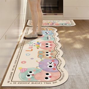 DANLE เสื่อห้องครัวลายการ์ตูนน่ารักพร้อมตัวละครน่ารักสำหรับการตกแต่งบ้าน