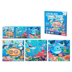 RISEDOT Multicolor Advanced ic Childrens Puzzle Cartoon Pattern Leveled Easy To Difficult Developmental Toys Funny Early Learining Kids ic Puzzles 3-6 Years Old