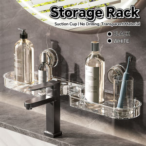 Baete Punch-free Suction Cup Faucet Storage Rack Bathroom Drainage Rack Bathroom Organizer 1Pc