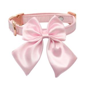 Adjustable Pet Collar Large Bowknot for Training and Walking Multiple Size Color Effective Pet Elegant