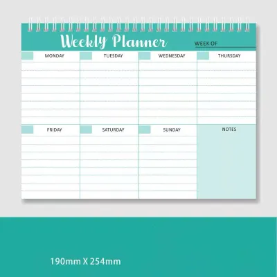 OurHome [พร้อมส่ง] วางแผนรายสัปดาห์ Weekly planner สมุดตารางเวลาพกพา สมุดจดบันทึก บันทึกความจำ สมุดบันทึก 190mm*154mm