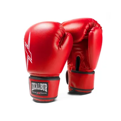 Excalibur CHALLENGER 8054 Premium PVC Boxing Gloves – Black Red Blue