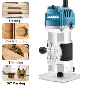Makita 220V/1000W Palm Wood Router/Trimmer Machine for Wood with 15pcs/set Trimmer Professional Power Tools