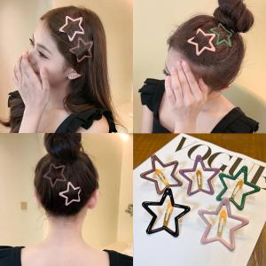 Fashion Pentagonal Star Star BB Hair Clip Hollow Alloy Side Barrettes Geometric Headwear Y2k Hairpin Streetwear