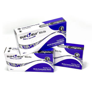 Găng Tay Cao Su Màu Đen Không Bột Nitrile