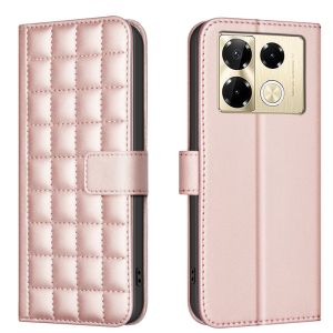 New Phone Case For Infinix Note 40 Pro Plus Magnetic Small Fragrant Wind Leather Wallet Card Slot Flip Cover Casing