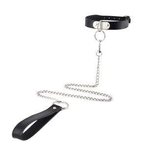 Fun sm Bell collar with leash a couples teasing and training tool pu Collar womens products dropshipping