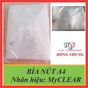 [SALE] COMBO 10 BÌA NÚT My Clear A4 màu trắng giúp bảo vệ giấy tờ của bạn không bị hư hỏng.
