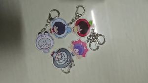 5Pcs/Lot Love and Deepspace Game Merchandise Acrylic Keychains Xia Yizhou Qi Yu Qin Che Shen Xinghui Li Shen Character Bag Charms Collectible Accessories