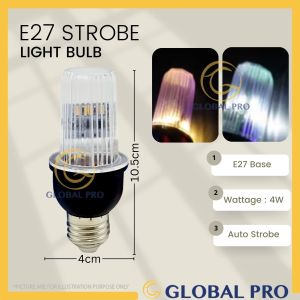 E27 Strobe Light Bulb Flashing Bulb Auto Twinkle E27 Lamp Base Lampu Liplap Kedai Makan Lampu Berkelip Mentol E27