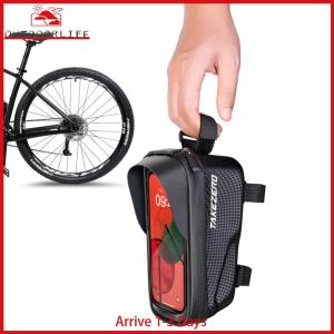 Touch Screen Bicycle Frame Top Tube Bag Light Barrier Waterproof Bicycle Front Frame Bag Hard Shell Case Cycling Equipment