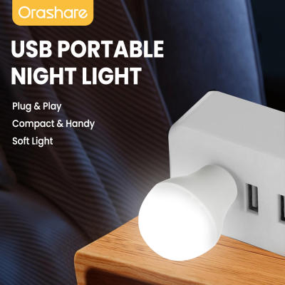 Orashare UL01 Mini USB LED Bulb 5V 1W Plug‑in Bright Ambient Night Light for Roo