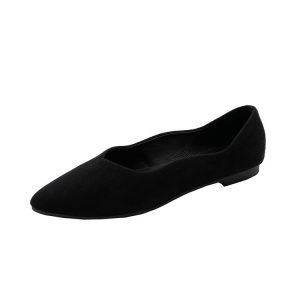 Free Shipping 2026 New Spring And Autumn Collection: Comfortable Pointed-Toe Shallow-Cut Professional Shoes Suede Elegant WomenS Shoes Flat-Soled Soft-Bottomed Work Shoes For Women