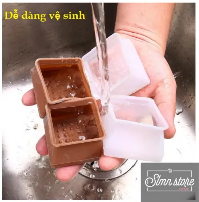 Combo 04 Vỏ bọc chân bàn ghế silicon dày hình vuông miếng silicon dày bọc chân bàn ghế chống trượt