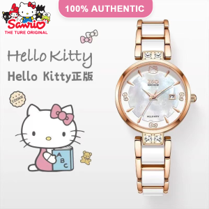 (พร้อมกล่อง/28.1มม.) นาฬิกา Sanrio Hello Kitty ของแท้ 100% สำหรับเด็กผู้หญิง นาฬิกาควอตซ์ กันน้ำ กันกระแทก ของขวัญวันเกิด 2186