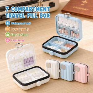 Warm.home-MY Pill Organizer Box 7 Day Weekly Compartments Snap Lid Travel Pocket Medicine Tablet Storage Case