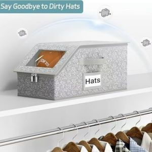 Hat Storage Box Large Capacity Stackable Baseball Cap Storage Box Multifunctional Home Storage