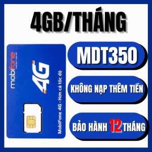 Sim Mobifone 4G MDT250A / MDT350 Tặng 4GB /Tháng TRỌN GÓI 12 THÁNG KHÔNG NẠP TIỀN Sim Không Hỗ Trợ Nghe Gọi Nhắn Tin | FREESHIP - CHƯA KÍCH HOẠT.