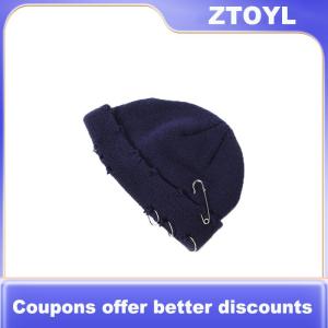 【ZTOYL】 หมวกไหมพรม Y2k ฮาราจูกุแฟชั่นสำหรับผู้หญิง หมวกแฟชั่นถักนิตติ้งหนาอบอุ่นห่วงโลหะหมวกสั้นใช้ได้ทั้งผู้หญิงและผู้ชาย