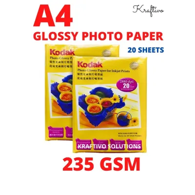 [ KODAK ] HIGH GLOSS PHOTO PAPER (A4/5R/4R/3R ) / A4 KODAK KERTAS GAMBAR / 4R KODAK KERTAS GAMBAR / 3R KERTAS GAMBAR