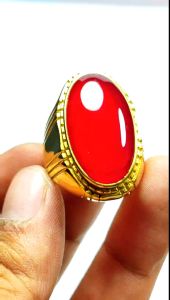 Cincin Kualitas Super: Cincin Akik Natural Red Carnelian & Model Pandan