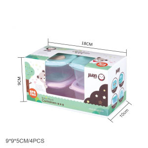 Ivorybaby 4pcs Baby Food Storage Portable freezer baby food container