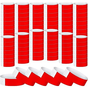 100Pcs Waterproof Wristband Disposable Paper Wristbands