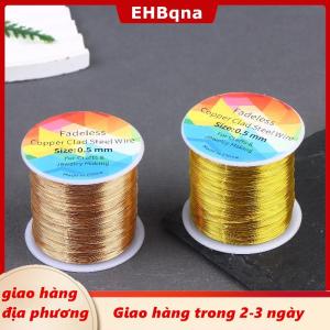 [COD] EHBqna 3PF Ship within 24 hours 100m 328ft fadeless đồng mạ thép dây uốn cong Kim Loại Điêu khắc dây cho nghề hoa trang sức làm 0.3 0.4 0.5mm