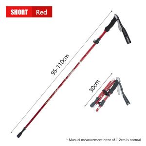 🇸🇬 Fast Delivery Hiking Stick Crutch Climbing Stick Lightweight Folding Collapsible Quick Lock Cross-country Trekking Pole Aluminium Alloy Walking