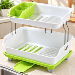 2-Tier Dish Drying Rack – Keep Your Kitchen Neat & Organized [LOCAL SG STOCKS]
