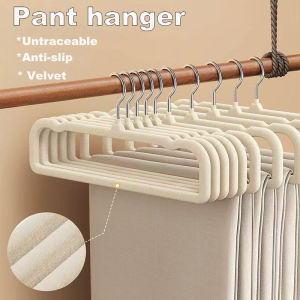 Velvet Hanger For Clothes 50Pcs Household Trousers Hanger Organizer Non-Slip Clothes Hanger
