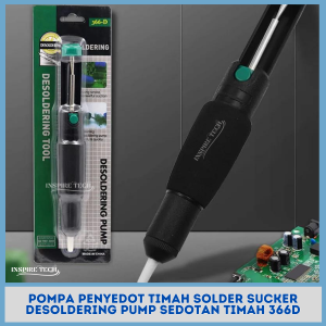 PENGHISAP TIMAH DESOLDERING Penyedot Timah Pump Soft Handle Anti-Slip Double Ring Pump 366D