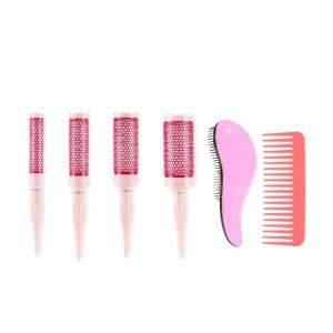 6 cái chống tĩnh điện lược với tay cầm thoải mái bàn chải tóc dụng cụ làm tóc cho nhanh chóng tạo kiểu tóc buổi sáng