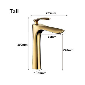 Golden Maple Leaf Basin Faucet For Hot And Cold Water Household Use Raised Washbasin Countertop Basin Single Hole Faucet