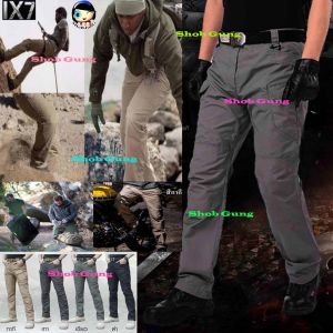 กางเกงยุทธวิธีน้ำหนักเบาสบายๆ กางเกงคาร์โก้ผู้ชาย และ กางเกงลำลองหลายกระเป๋า Cargo Pants Jogger สำหรับการดำเนินการอุณหภูมิ