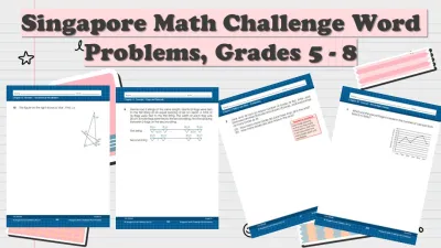 [PRE358] 353 pages Singapore Math Challenge Word Problems Grades 2+ Worksheet for PDF version 电子书 (answer provided）