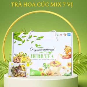 Trà Hoa Cúc Dưỡng Nhan 7 Vị Thảo Mộc – Thanh Nhiệt Đẹp Da Detox Cơ Thể Hộp 25 gói sang trọng