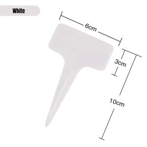 100pcs Plastic Plant T-Type Tags with Pen Premium Non-toxic Waterproof Garden Tags Plastic Gardening Label Tags PVC ground labels flower and plant signs green plants