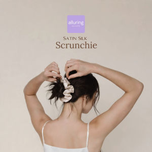 ALLURING Scrunchie Ikat Rambut Satin Silk Premium Lembut Halus