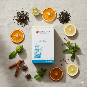Allegro Earl Grey Pure Ceylon Tea (25 tea Bags) – A Timeless Classic in Every Sip!