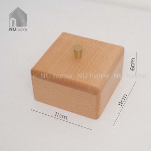 Hộp gỗ đựng đồ - Riku | nuhome.vn | được thiết kế đơn gian có nắp bằng chất liệu gỗ tự nhiên cao cấp