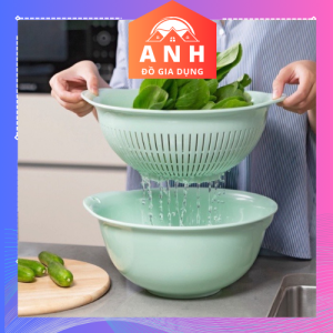 Bộ thau rổ 2 in 1 nhựa Duy Tân đa năng dùng rửa thực phẩm đựng đồ 2T0 2T4 2T83t23t64t0