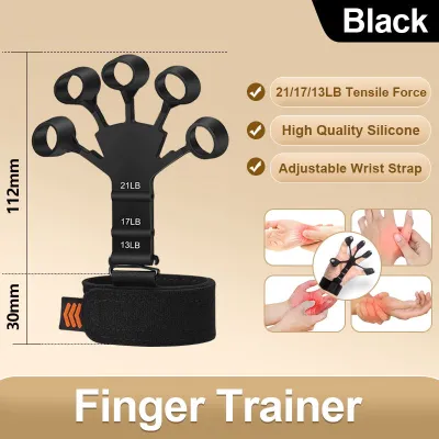 Finger Gripper Finger Exerciser Guitar Finger Exerciser 6 Resistant Levels Recovery Physical Tools Hand Strengthener For Patient