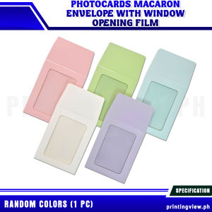 Printing View - 1PC Macaron Envelope with Window for Photocards - Random