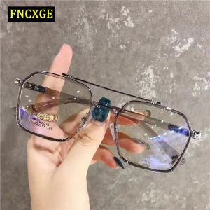 FNCXGE Anti-BlueกรอบDouble Beamผู้หญิงกรอบแว่นตา2022ใหม่Retro Retroกระจกแบนแฟชั่นเกาหลีแนวโน้มชายหญิงแว่นตาสตรี